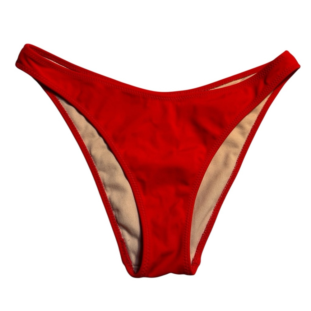 L.A. Hearts Bikini Bottom Medium Red Seedling High Waisted High-Cut Cheeky Sexy